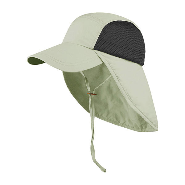 Juniper J7222 Taslon UV Cap with Flap & Chin Cord