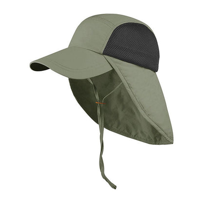 Juniper J7222 Taslon UV Cap with Flap & Chin Cord