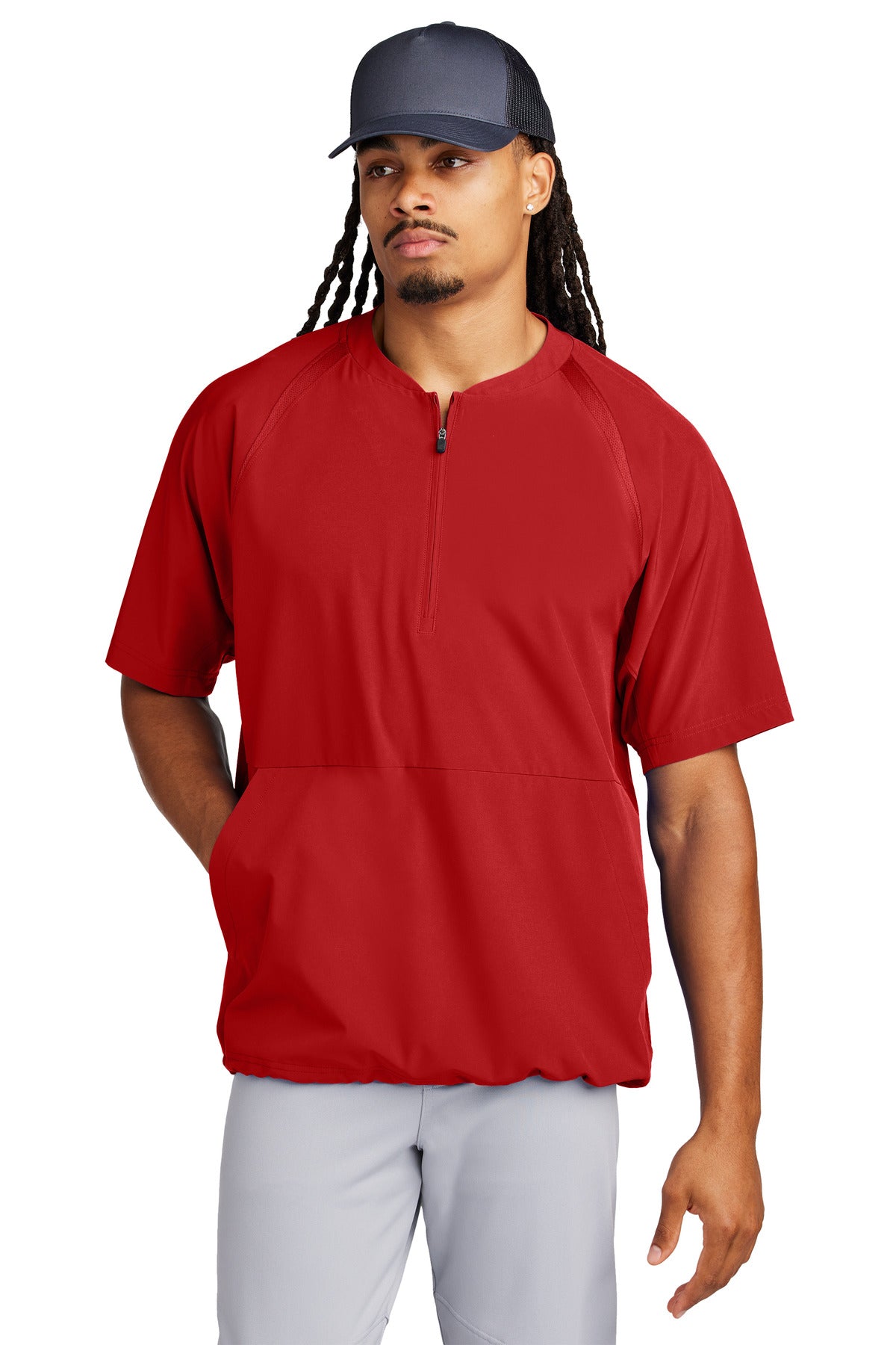Sport-Tek JST489 Repeat 1/2-Zip Short Sleeve Jacket