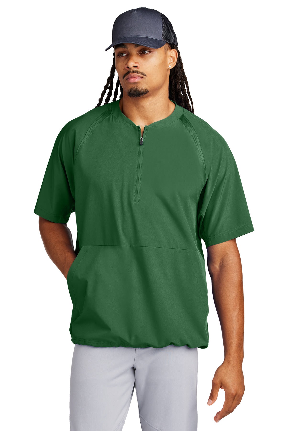 Sport-Tek JST489 Repeat 1/2-Zip Short Sleeve Jacket