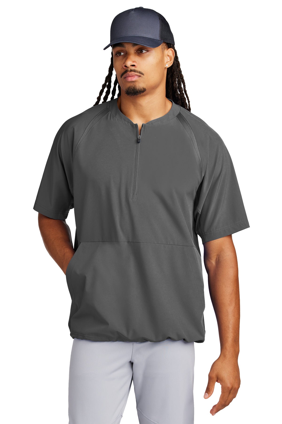 Sport-Tek JST489 Repeat 1/2-Zip Short Sleeve Jacket
