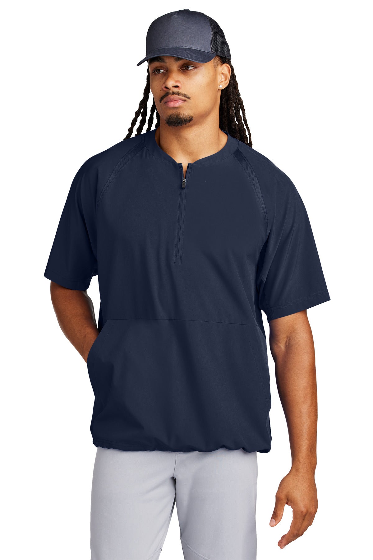 Sport-Tek JST489 Repeat 1/2-Zip Short Sleeve Jacket
