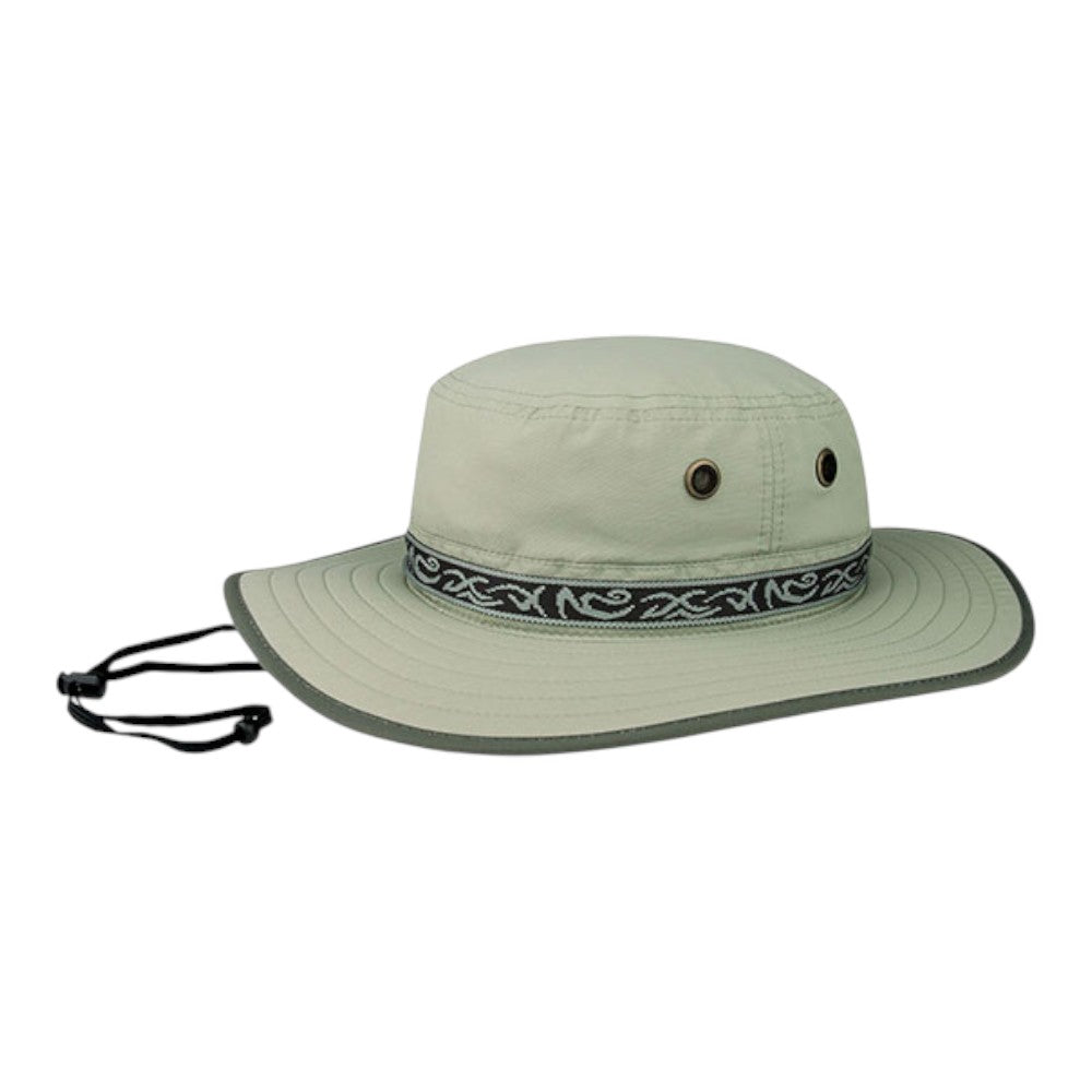 Juniper J7265 Taslon UV Sun Hat with Jacquard Ribbon