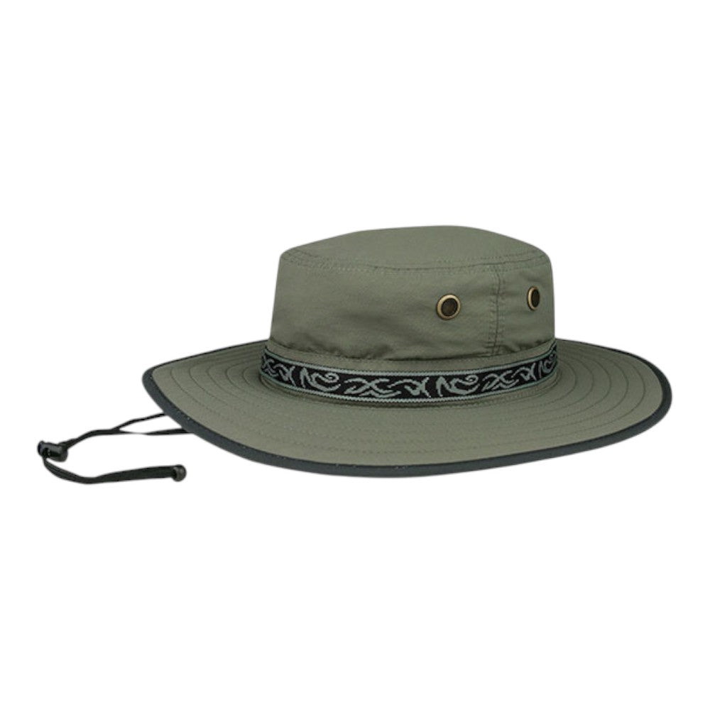 Juniper J7265 Taslon UV Sun Hat with Jacquard Ribbon