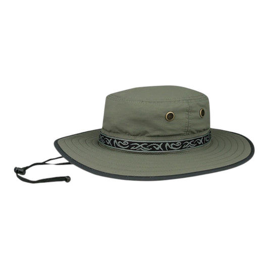 Juniper J7265 Taslon UV Sun Hat with Jacquard Ribbon