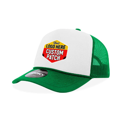 Custom Patch Decky 210 - Foam Trucker Hat, Two Tone Mesh Back Cap