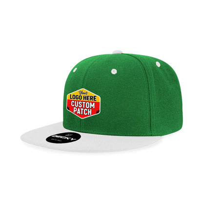 Custom Patch Decky 6020 High Profile 6 Panel Snapback, Flat Bill Hat