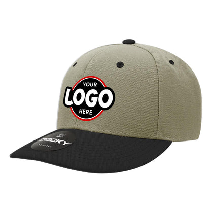 Custom Embroidered Decky 207 - Deluxe, Mid Pro Baseball Hat, 6 Panel Structured Cap