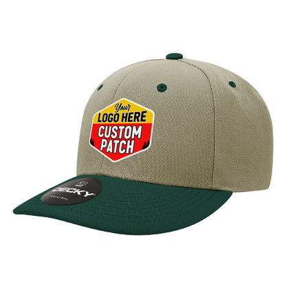 Custom Patch Decky 207 - Deluxe, Mid Pro Baseball Hat, 6 Panel Structured Cap