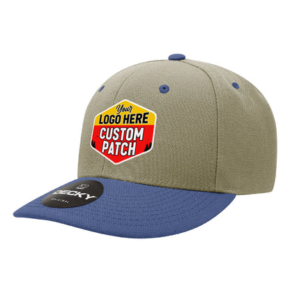 Custom Patch Decky 207 - Deluxe, Mid Pro Baseball Hat, 6 Panel Structured Cap