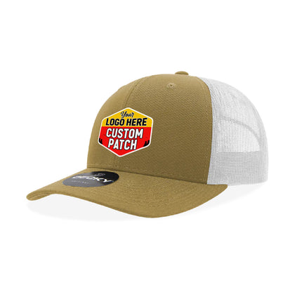 Custom Patch Decky 5019 - Youth 6 Panel Mid Profile Structured Cotton Trucker, Kids Classic Trucker Hat