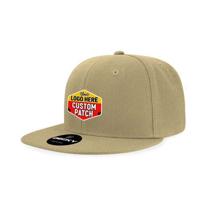 Custom Patch Decky 6020 High Profile 6 Panel Snapback, Flat Bill Hat