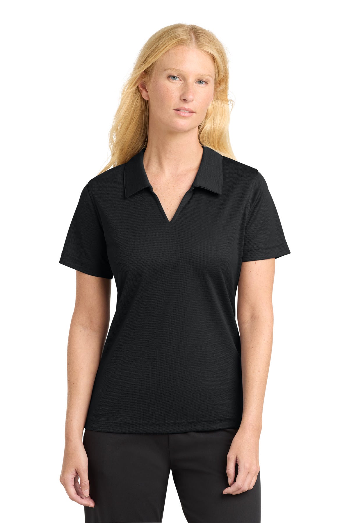 Sport-Tek L469 Women's Dri-Mesh   V-Neck Polo
