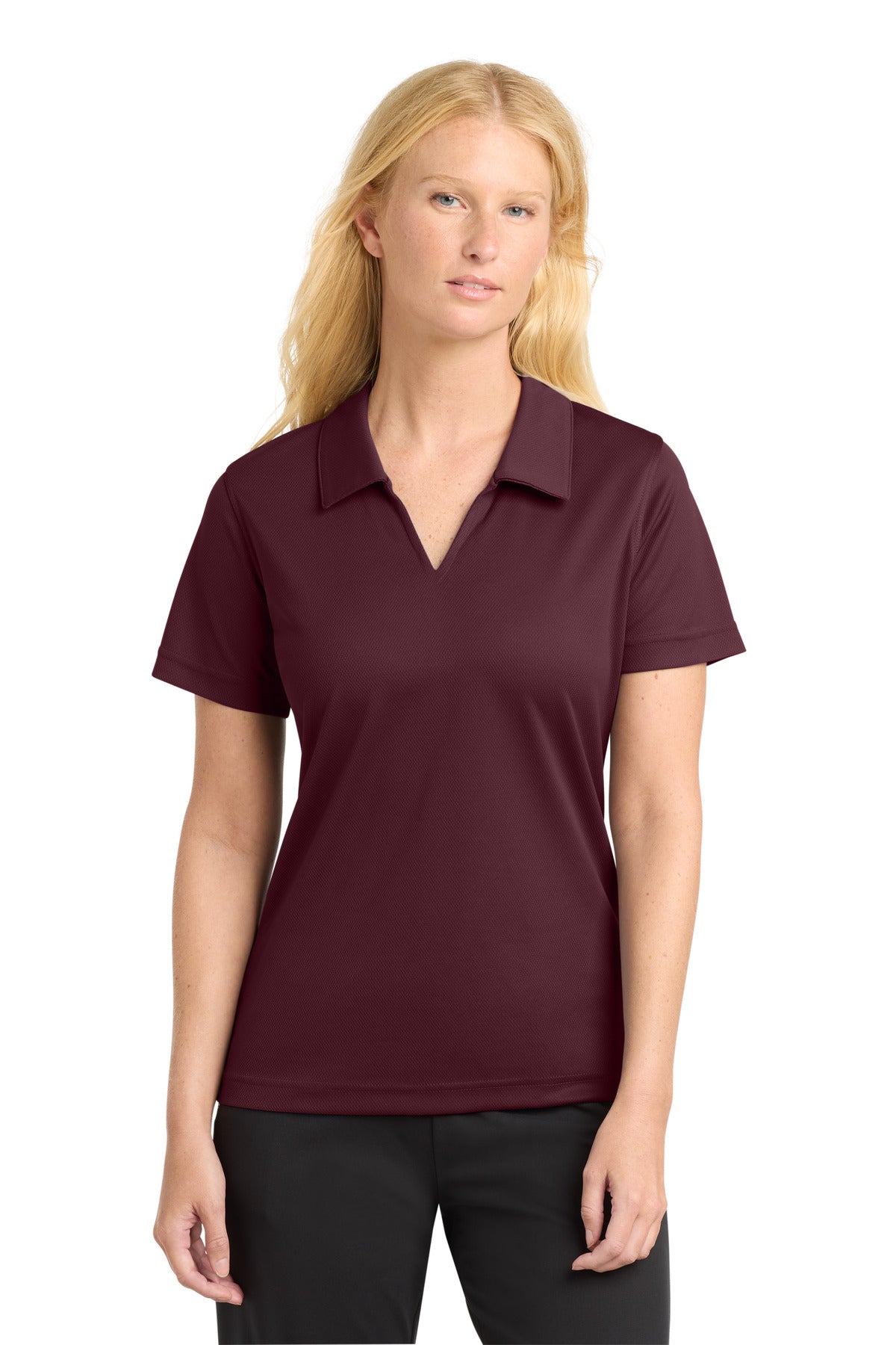Sport-Tek L469 Women's Dri-Mesh   V-Neck Polo