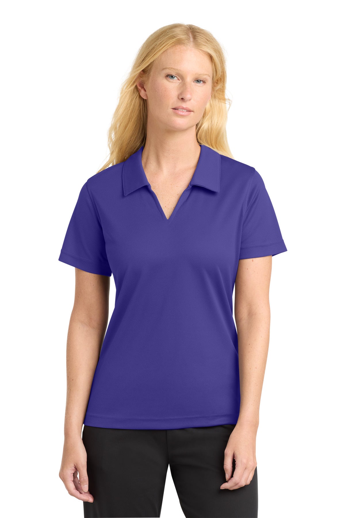 Sport-Tek L469 Women's Dri-Mesh   V-Neck Polo