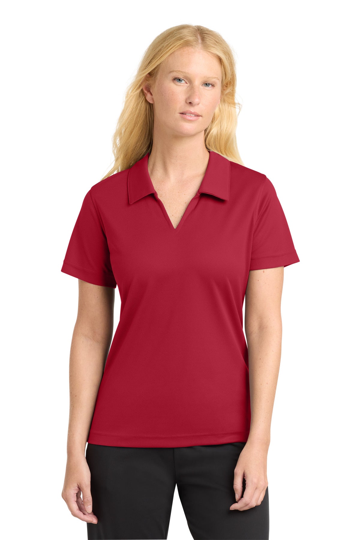 Sport-Tek L469 Women's Dri-Mesh   V-Neck Polo