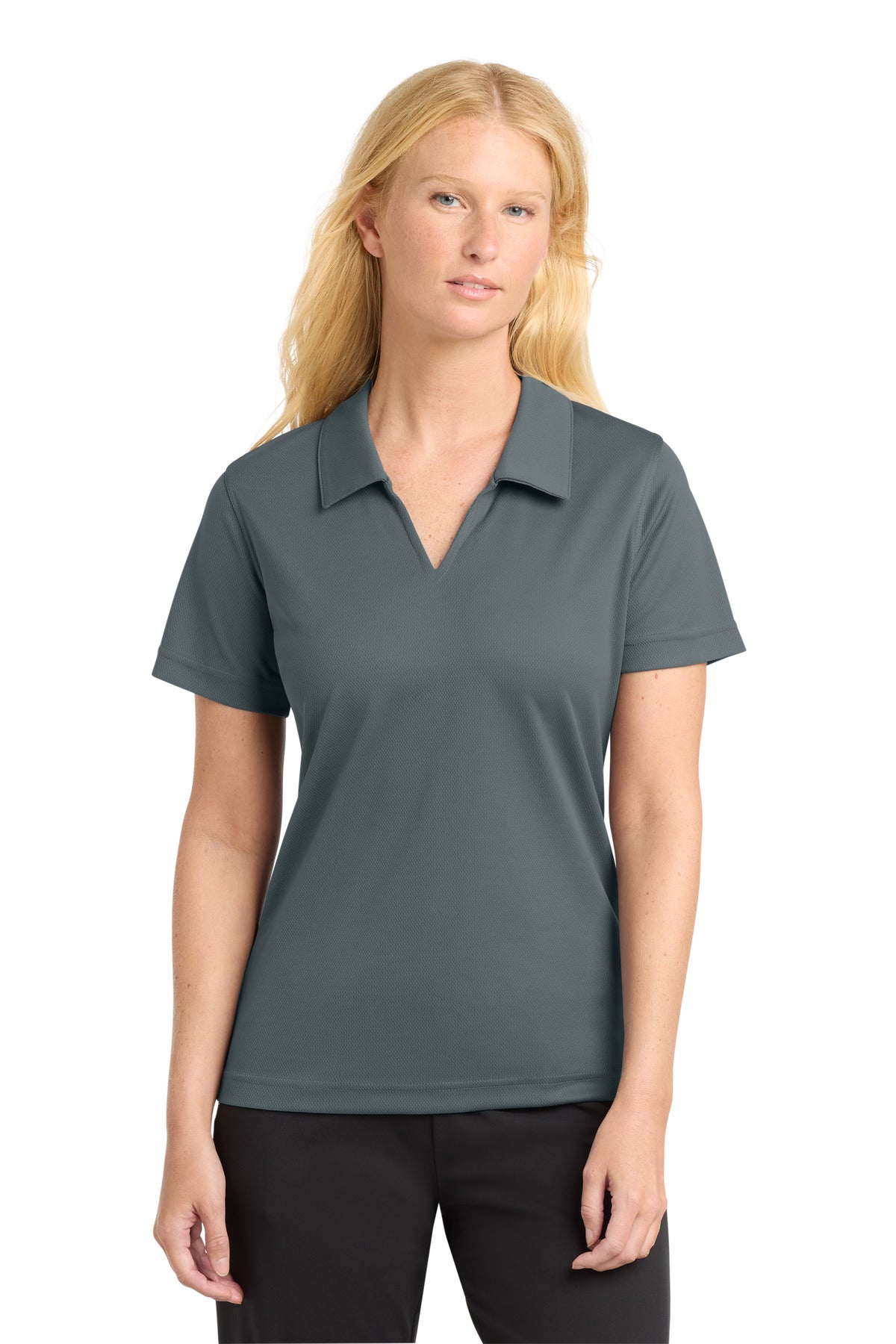 Sport-Tek L469 Women's Dri-Mesh   V-Neck Polo