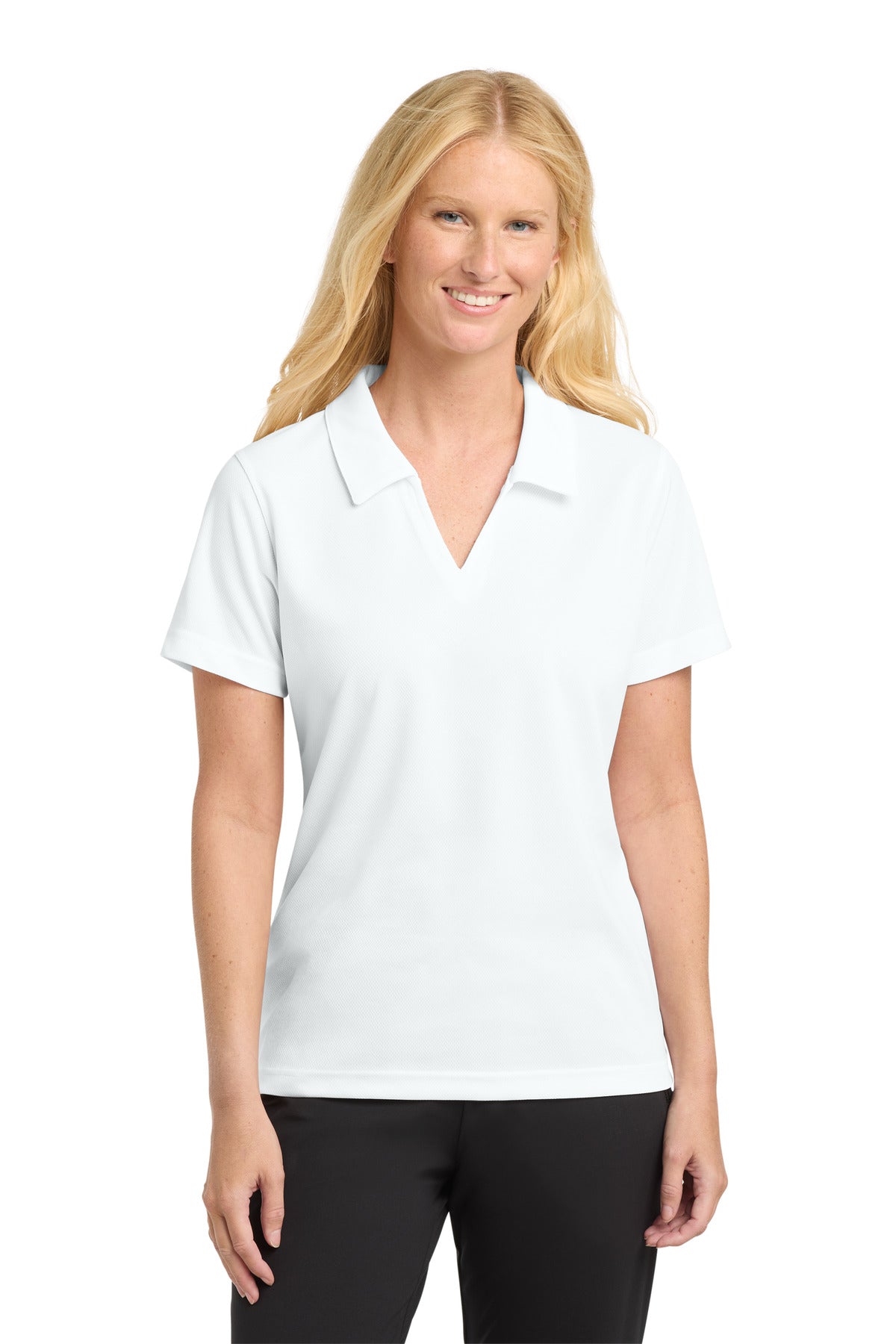 Sport-Tek L469 Women's Dri-Mesh   V-Neck Polo