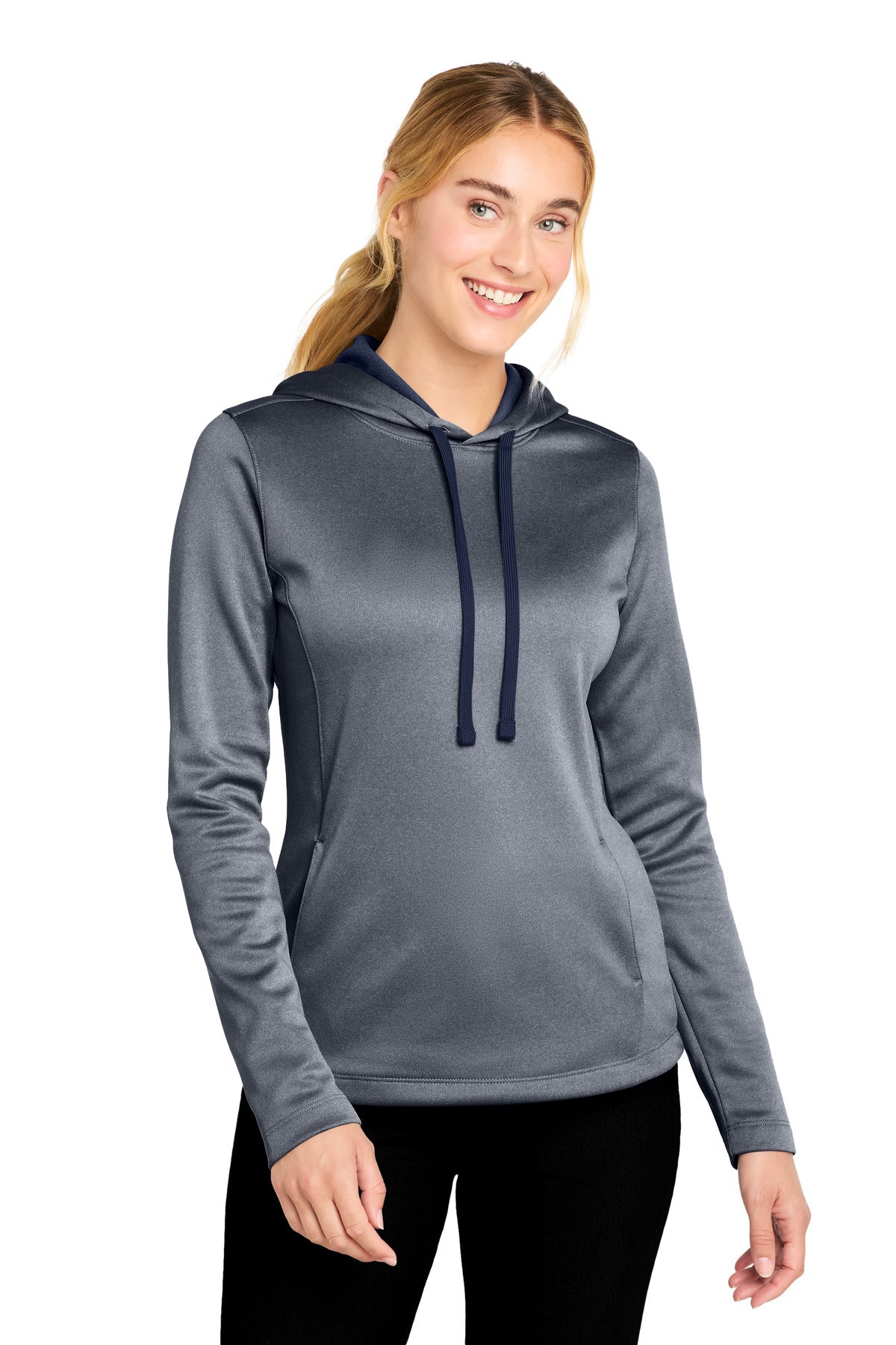 Sport-Tek LST264 Women's PosiCharge    Sport-Wick    Heather Fleece Hooded Pullover
