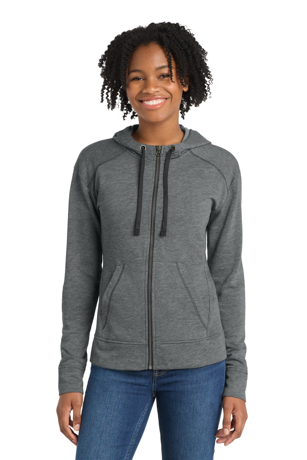 Sport-Tek LST293 Women's PosiCharge    Tri-Blend Wicking Fleece Full-Zip Hooded Jacket