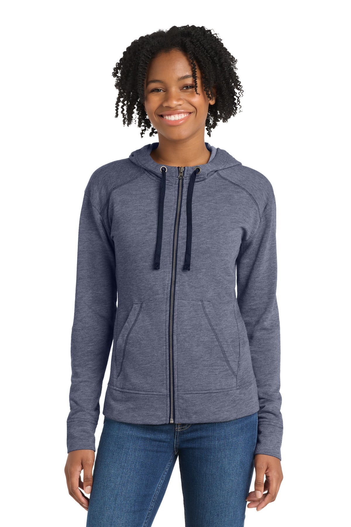 Sport-Tek LST293 Women's PosiCharge    Tri-Blend Wicking Fleece Full-Zip Hooded Jacket