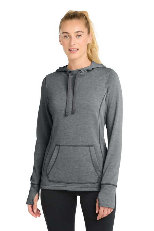 Sport-Tek LST296 Women's PosiCharge    Tri-Blend Wicking Fleece Hooded Pullover