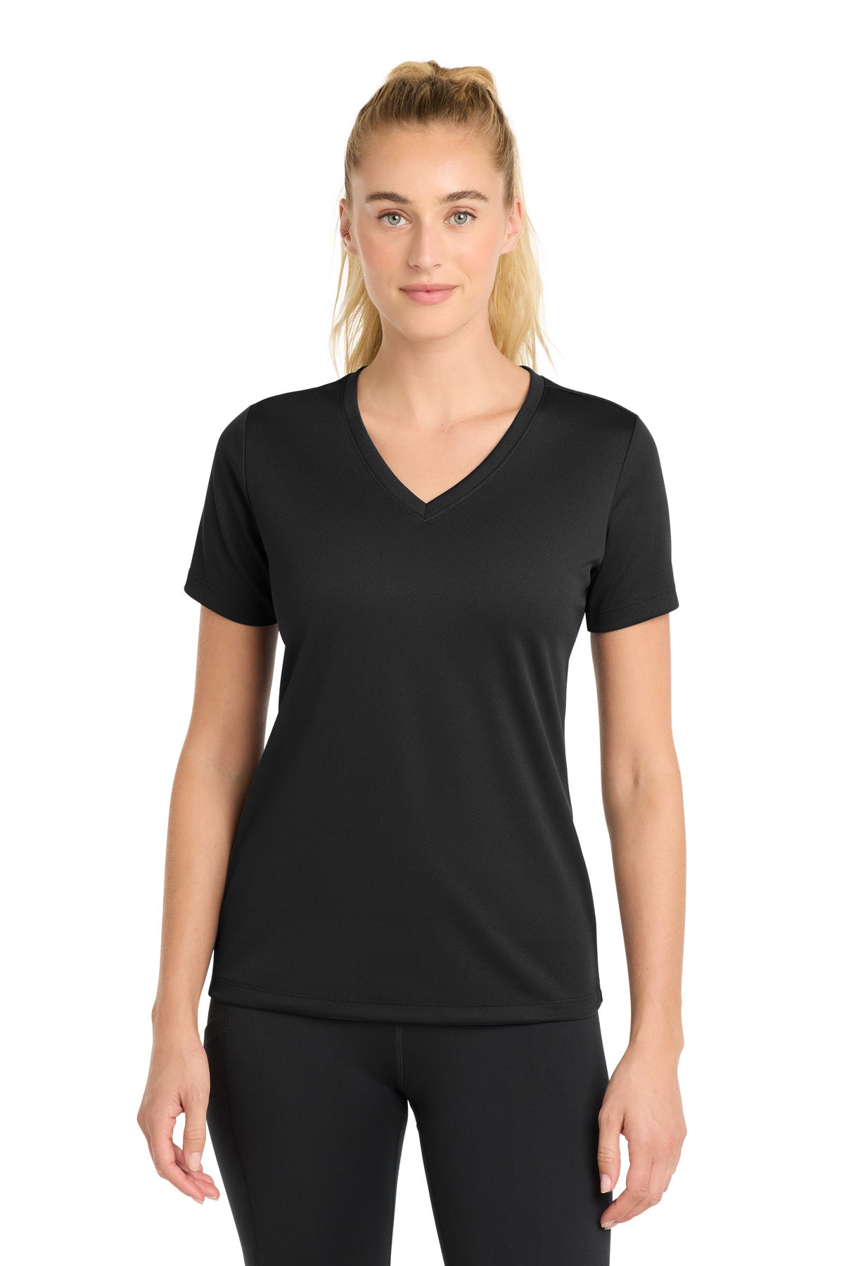 Sport-Tek LST340 Women's PosiCharge   RacerMesh   V-Neck Tee