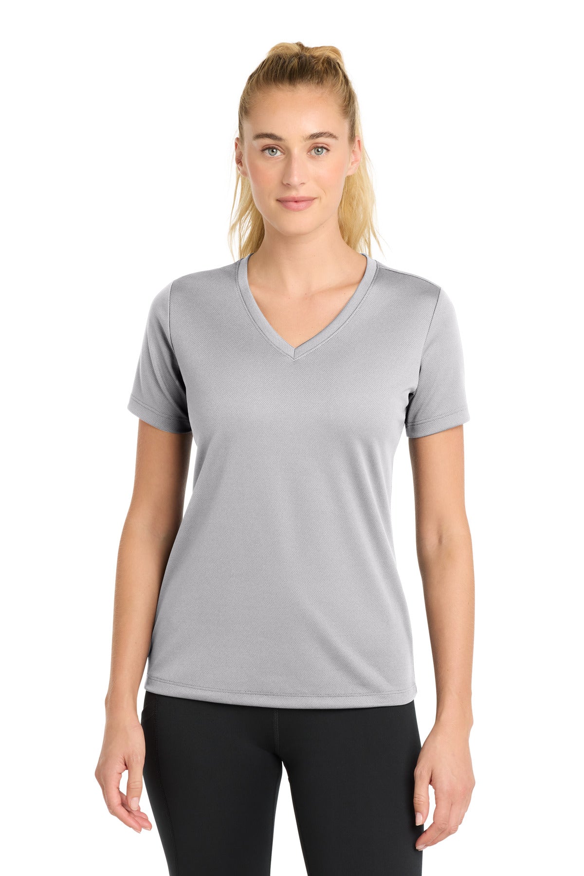 Sport-Tek LST340 Women's PosiCharge   RacerMesh   V-Neck Tee