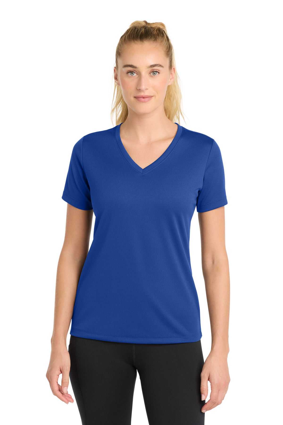 Sport-Tek LST340 Women's PosiCharge   RacerMesh   V-Neck Tee