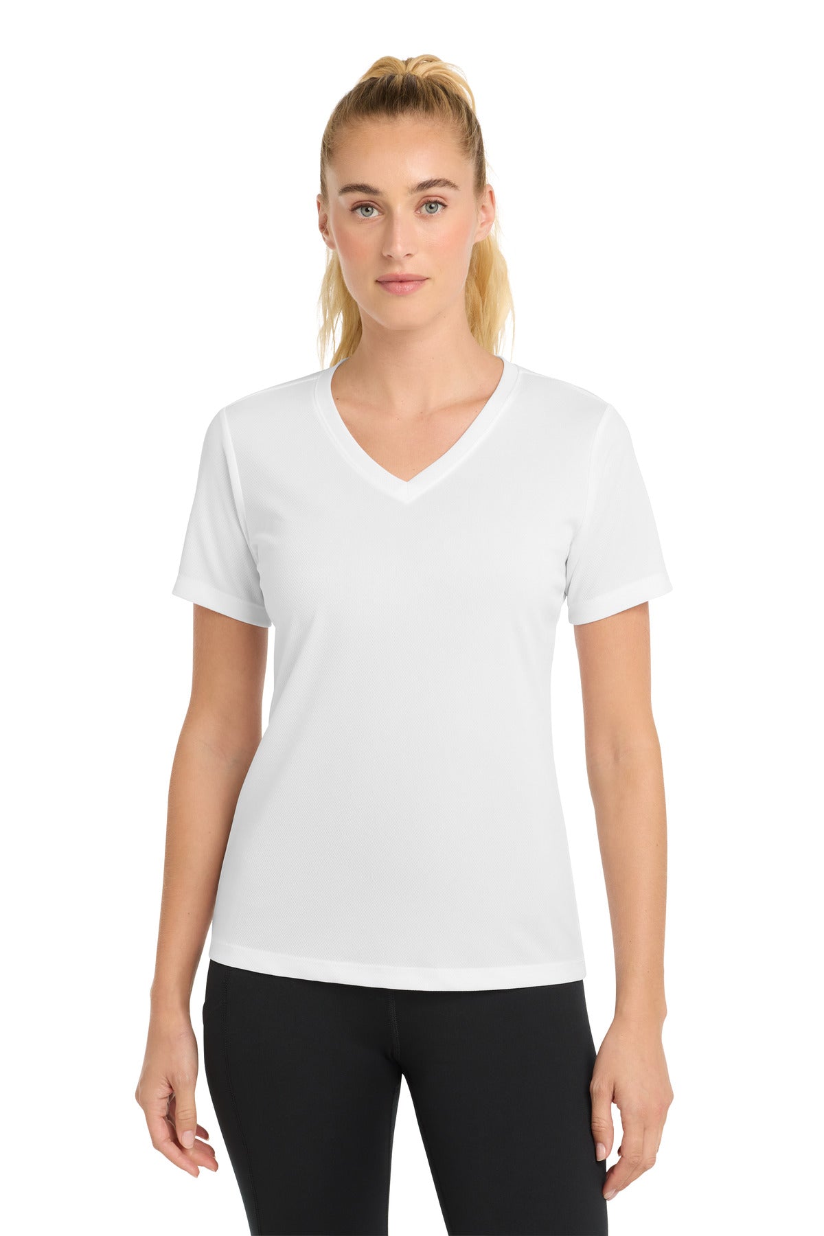 Sport-Tek LST340 Women's PosiCharge   RacerMesh   V-Neck Tee