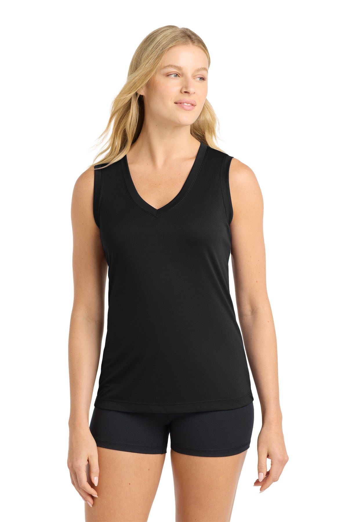 Sport-Tek LST352 Women's Sleeveless PosiCharge   Competitor™ V-Neck Tee