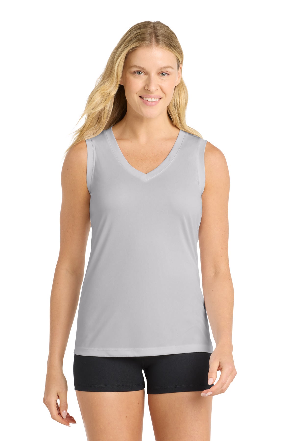 Sport-Tek LST352 Women's Sleeveless PosiCharge   Competitor™ V-Neck Tee