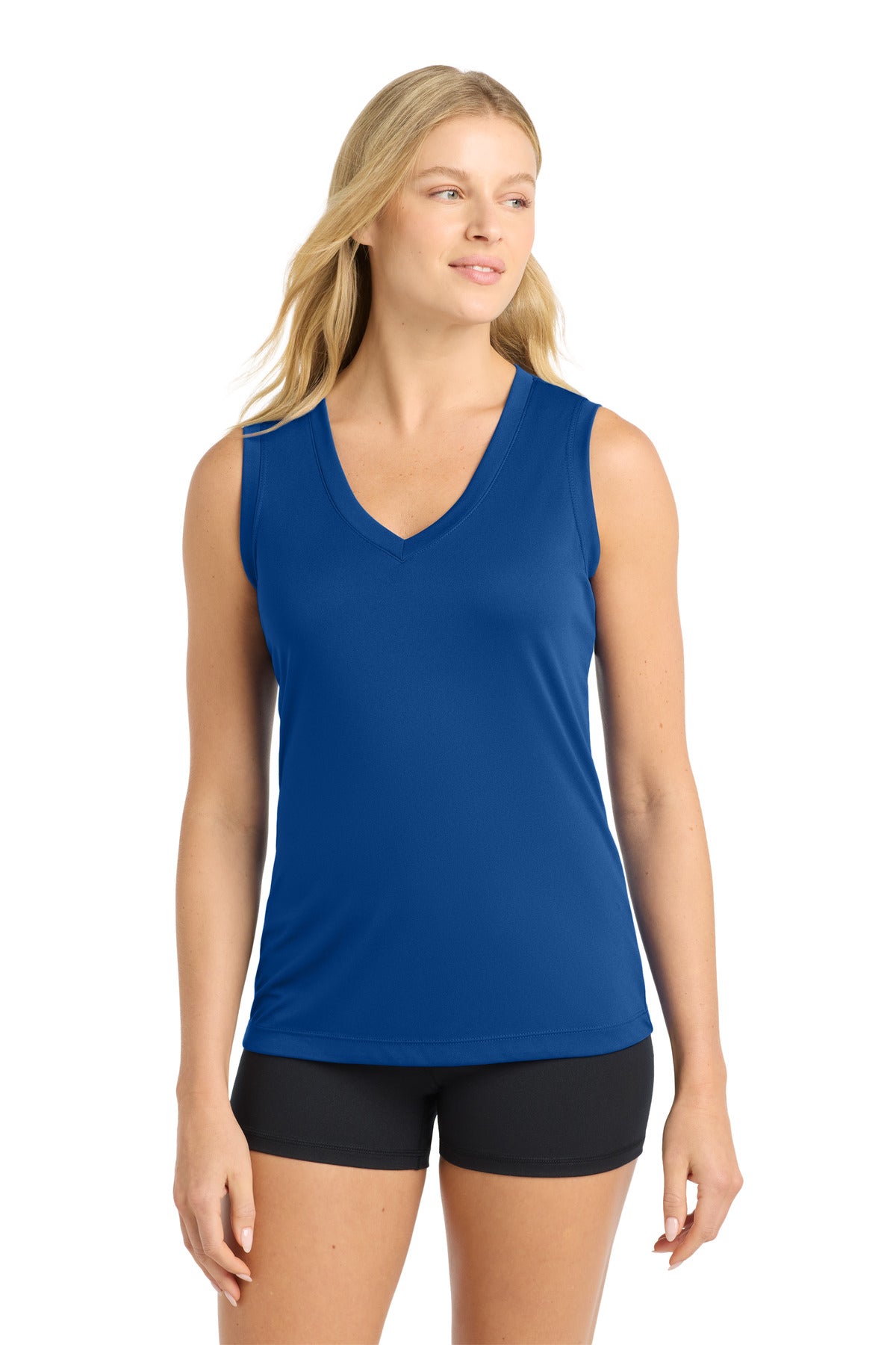 Sport-Tek LST352 Women's Sleeveless PosiCharge   Competitor™ V-Neck Tee