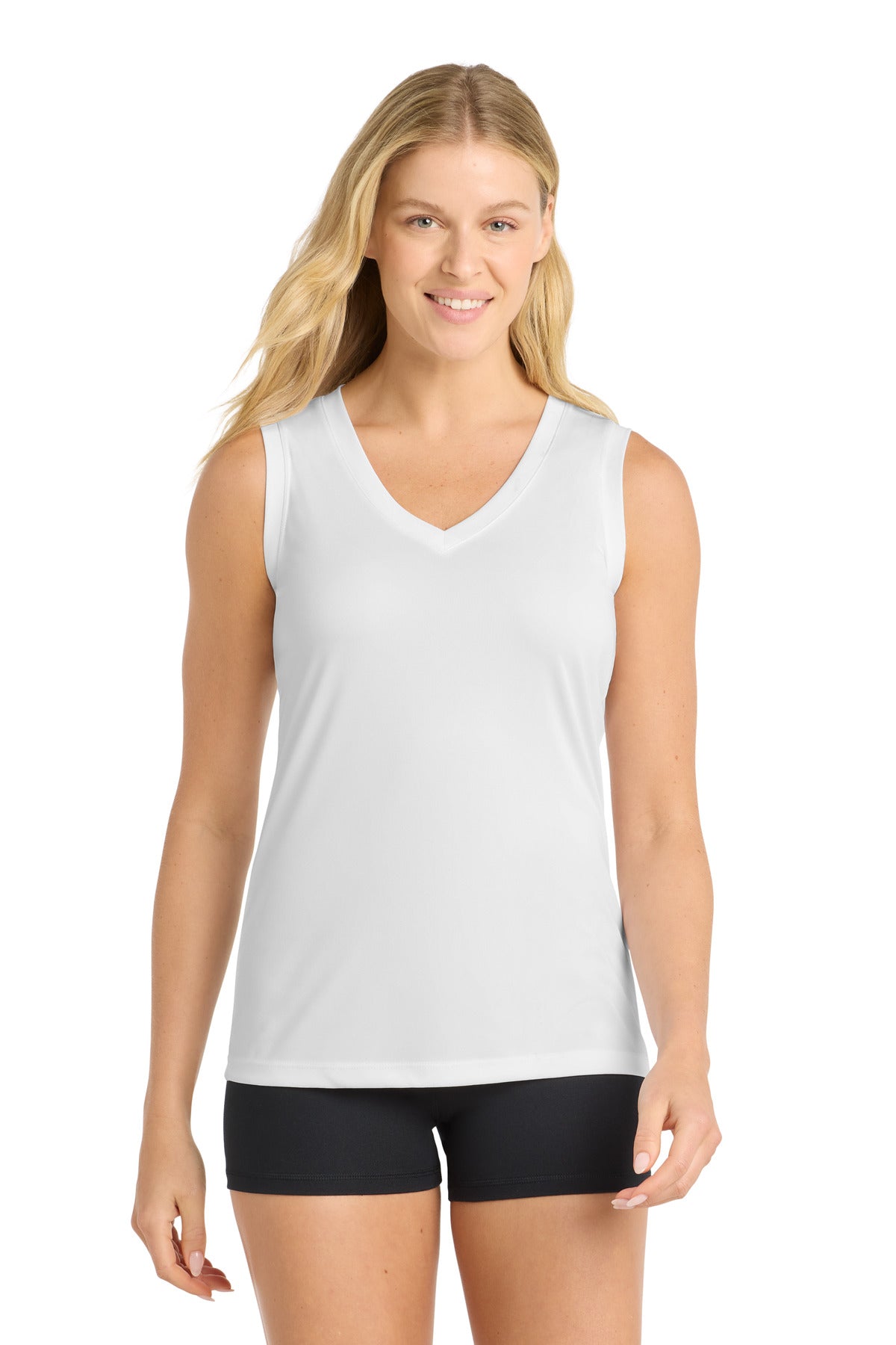 Sport-Tek LST352 Women's Sleeveless PosiCharge   Competitor™ V-Neck Tee