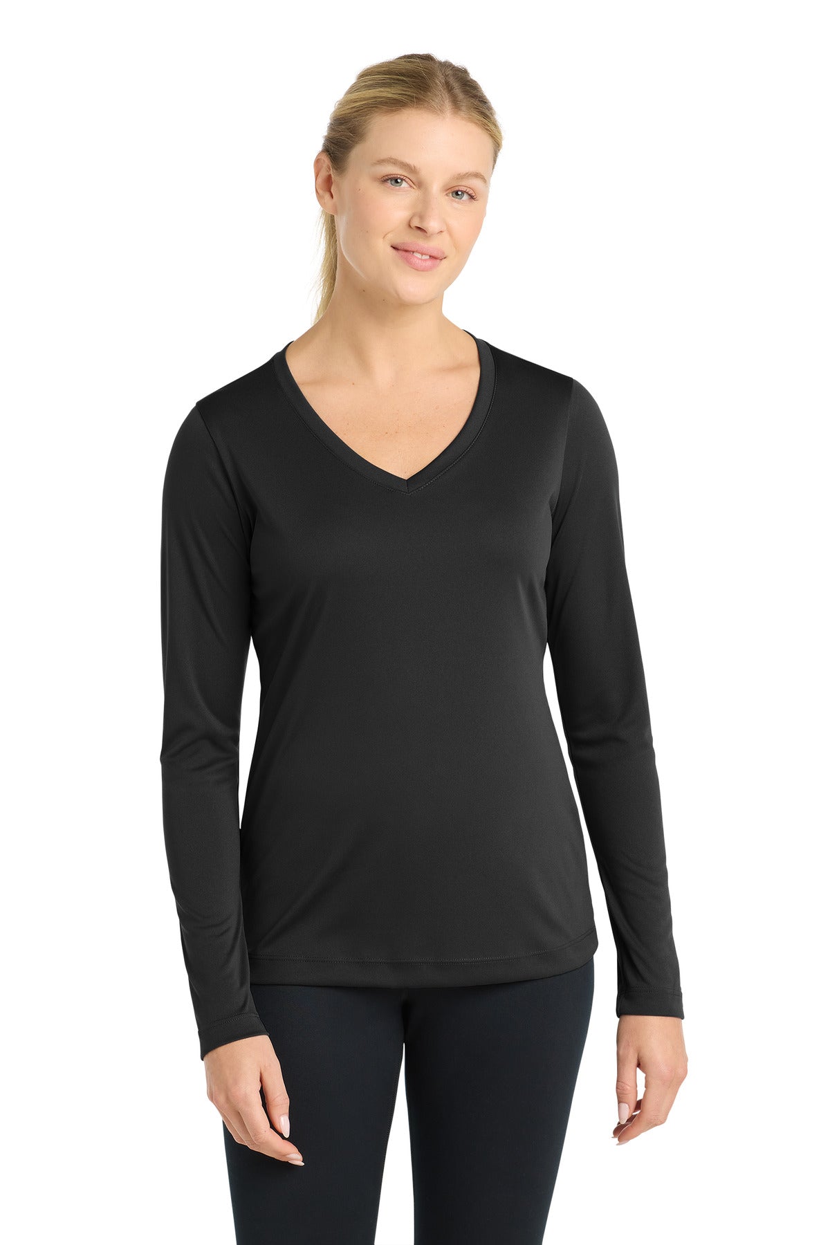 Sport-Tek LST353LS Women's Long Sleeve PosiCharge   Competitor™ V-Neck Tee