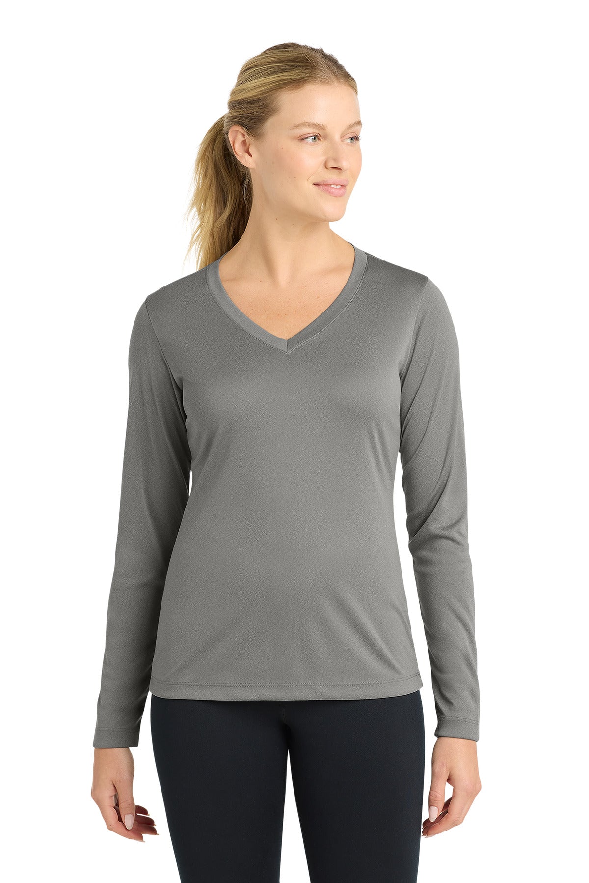 Sport-Tek LST353LS Women's Long Sleeve PosiCharge   Competitor™ V-Neck Tee