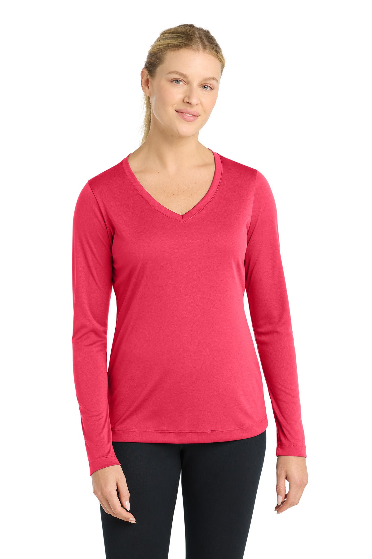Sport-Tek LST353LS Women's Long Sleeve PosiCharge   Competitor™ V-Neck Tee