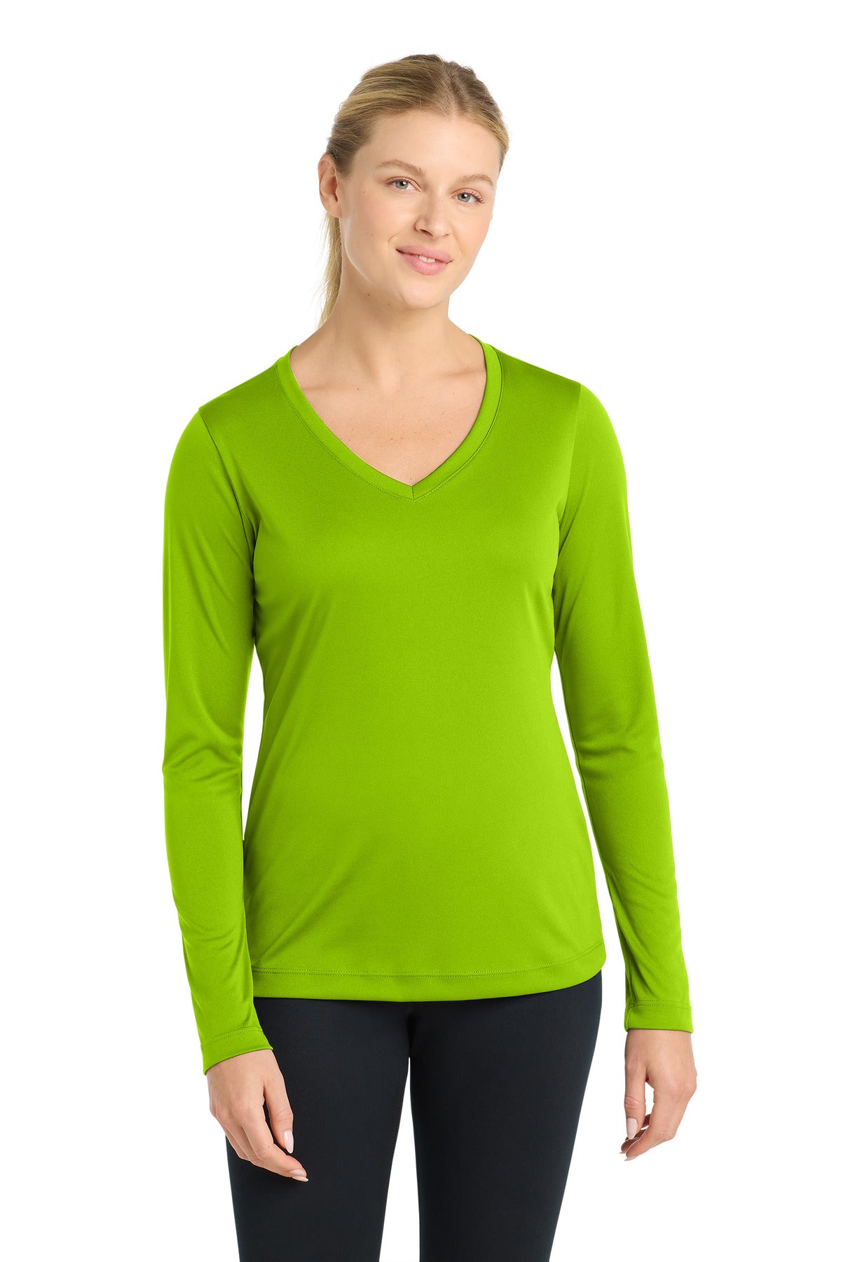 Sport-Tek LST353LS Women's Long Sleeve PosiCharge   Competitor™ V-Neck Tee