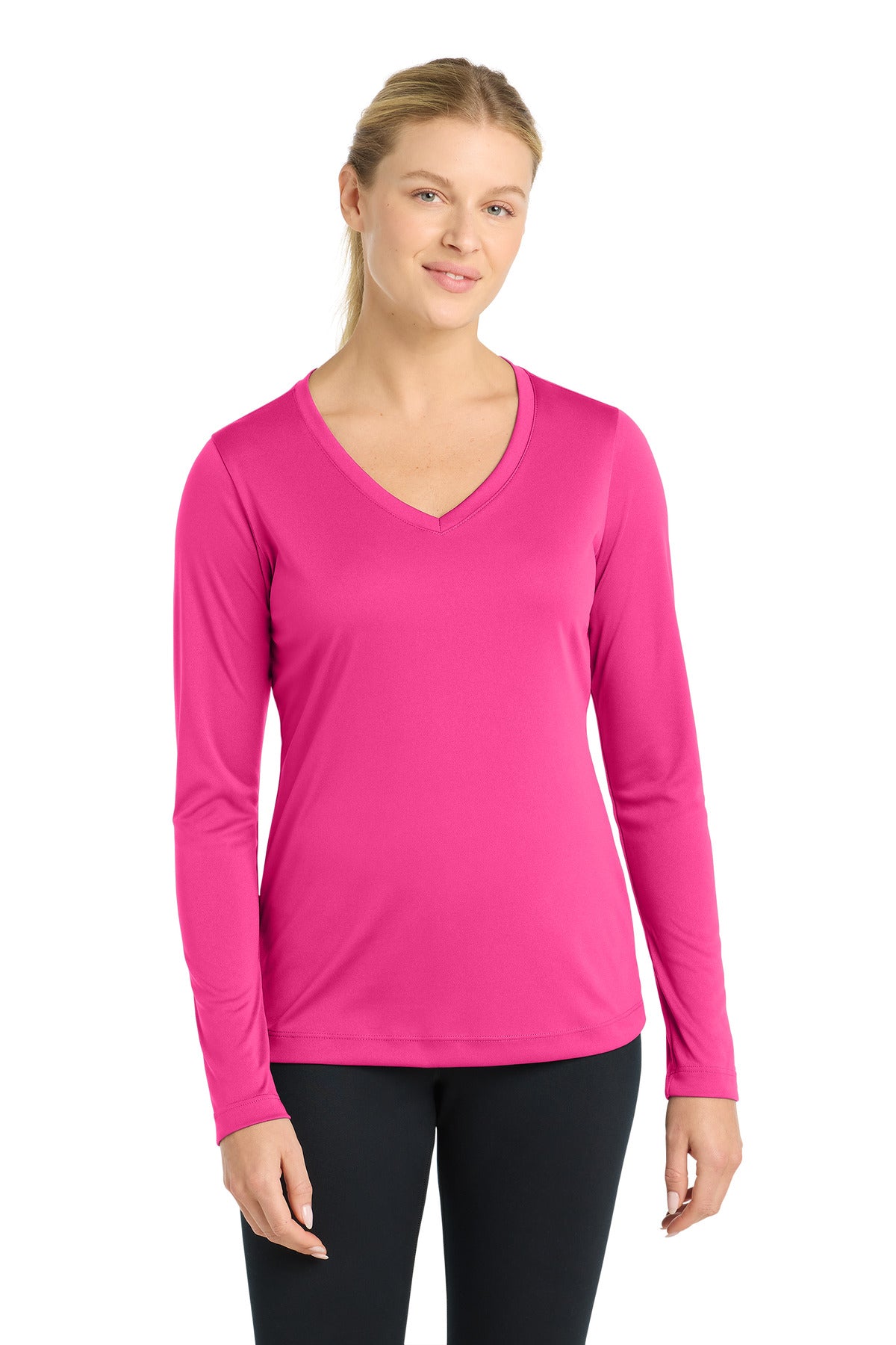 Sport-Tek LST353LS Women's Long Sleeve PosiCharge   Competitor™ V-Neck Tee