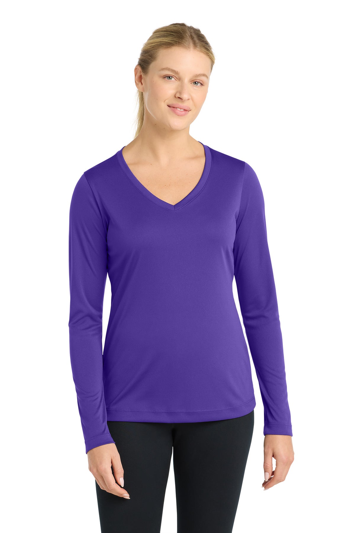 Sport-Tek LST353LS Women's Long Sleeve PosiCharge   Competitor™ V-Neck Tee