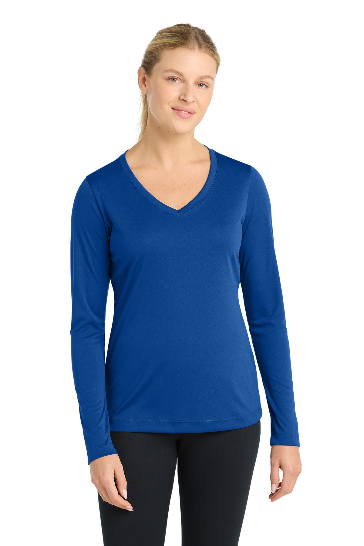 Sport-Tek LST353LS Women's Long Sleeve PosiCharge   Competitor™ V-Neck Tee