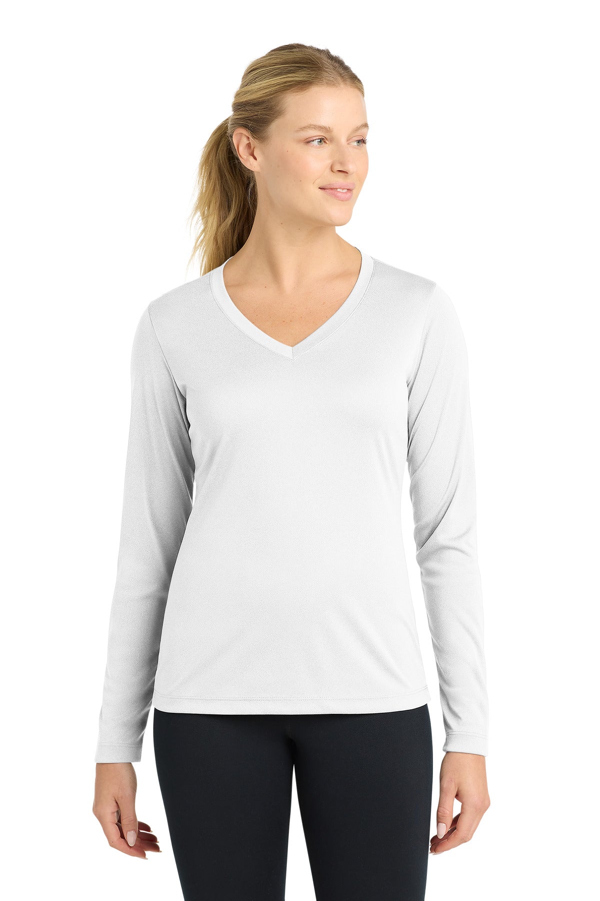 Sport-Tek LST353LS Women's Long Sleeve PosiCharge   Competitor™ V-Neck Tee