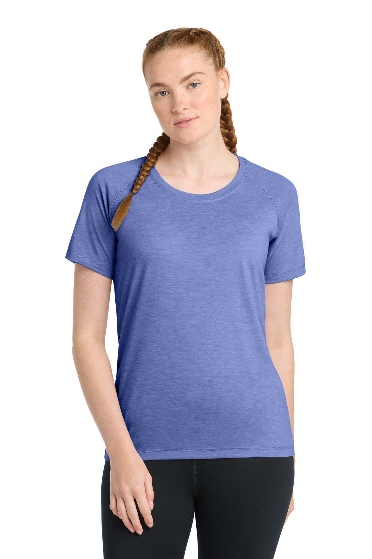 Sport-Tek LST400 Women's PosiCharge    Tri-Blend Wicking Scoop Neck Raglan Tee