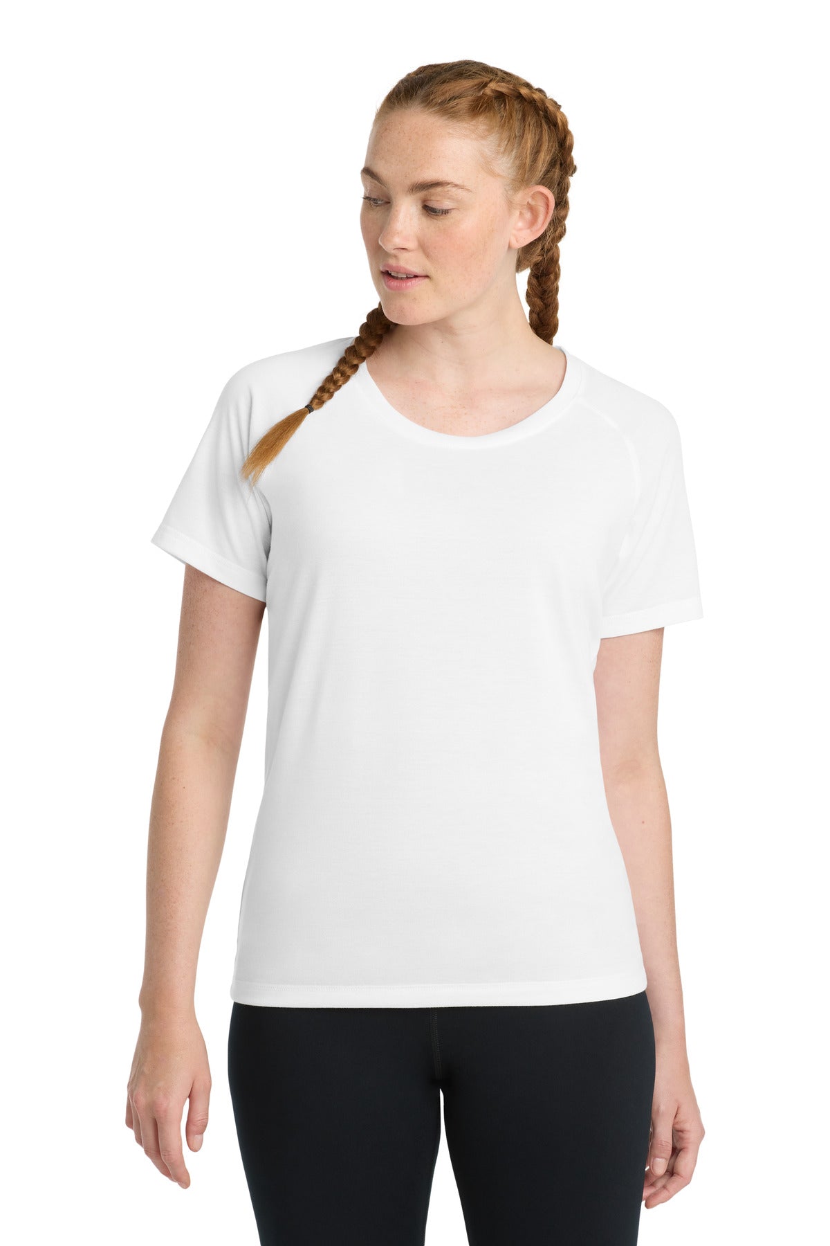 Sport-Tek LST400 Women's PosiCharge    Tri-Blend Wicking Scoop Neck Raglan Tee