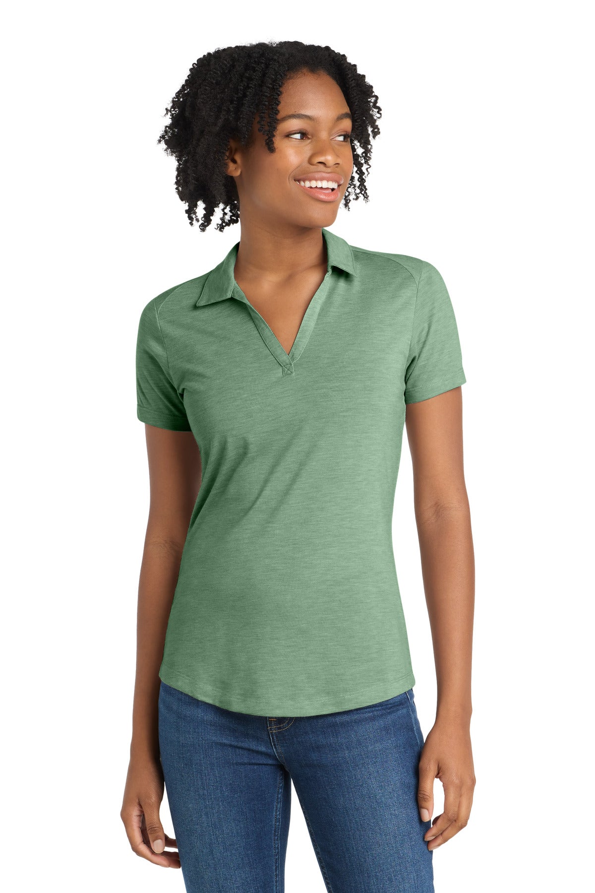 Sport-Tek LST405 Women's PosiCharge    Tri-Blend Wicking Polo