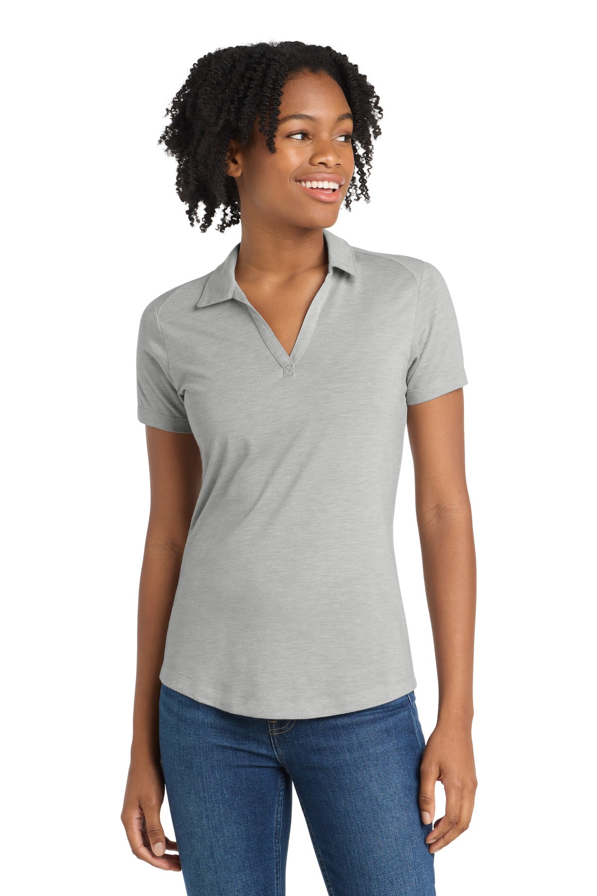Sport-Tek LST405 Women's PosiCharge    Tri-Blend Wicking Polo