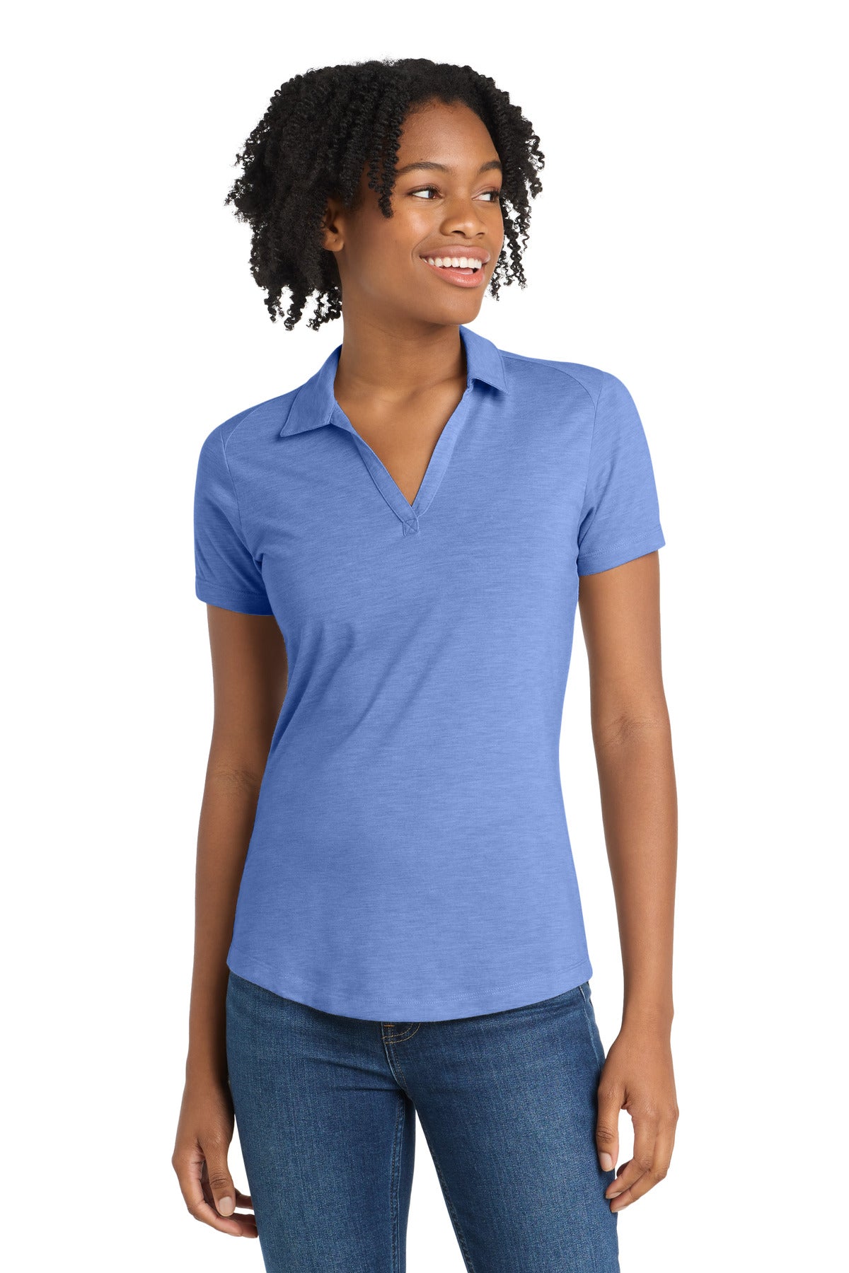 Sport-Tek LST405 Women's PosiCharge    Tri-Blend Wicking Polo