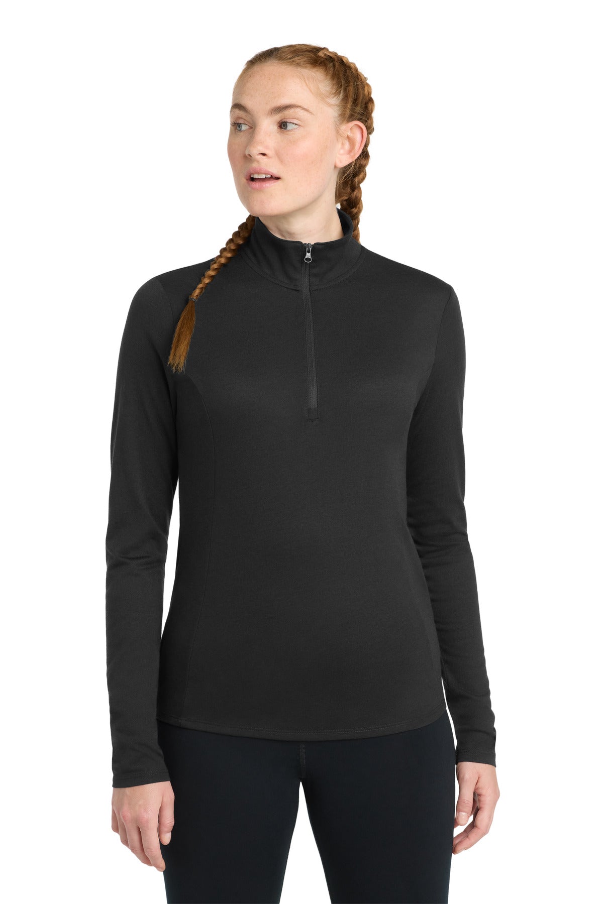 Sport-Tek LST407 Women's PosiCharge    Tri-Blend Wicking 1/4-Zip Pullover