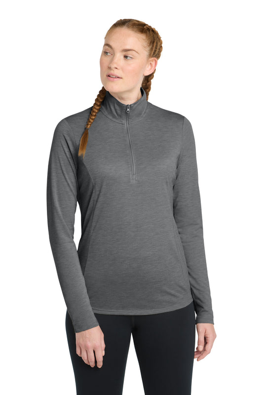 Sport-Tek LST407 Women's PosiCharge    Tri-Blend Wicking 1/4-Zip Pullover