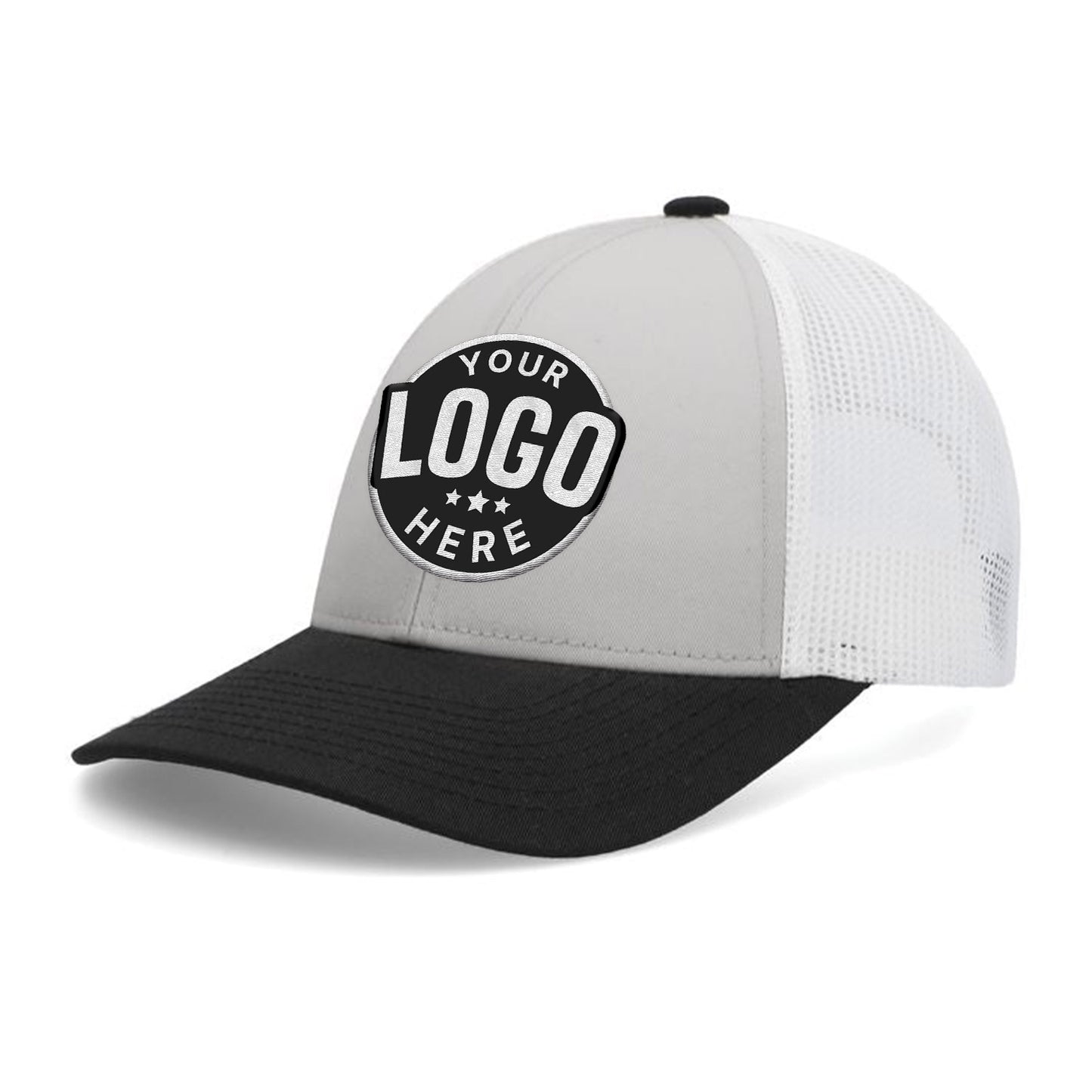 Custom Embroidered Pacific Headwear P114 Low-Pro Trucker Cap - Flat Embroidery